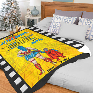 Never Forget That You Are Brave Than You Believe, Film Strip Dad Mom Blanket Gift - Blanket - GoDuckee