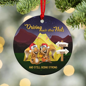 Camping Couple Driving Each Other Nuts - Personalized Ornament - Gift for Campers - Ornament - GoDuckee