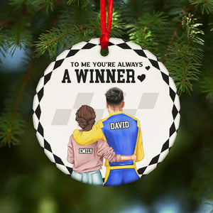 Racing Couple You're Always A Winner - Personalized Ornament - Gift for Couple - Ornament - GoDuckee