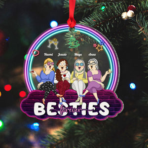 Besties Forever, Personalized Friends & Besties Acrylic Custom Shape Ornament, Christmas Gift - Ornament - GoDuckee