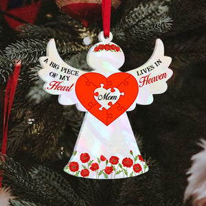 A Big Piece Of My Heart, Acrylic Custom Shape Ornament Gift For Heaven Angel - Ornament - GoDuckee