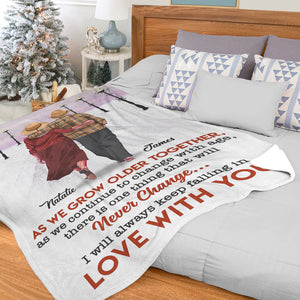 Never Change I Will Always Keep Falling In Love With You, Couple Forever Blanket Gift - Blanket - GoDuckee