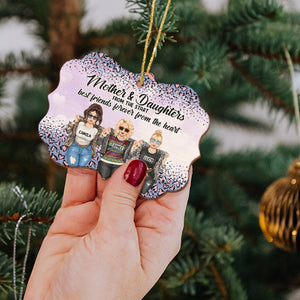 Mother & Daughters From The Start Best Friends Forever From The Heart, Medallion Wood Ornament Gift - Ornament - GoDuckee