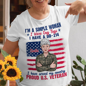 Veteran I'm A Simple Woman - Personalized Shirts - Shirts - GoDuckee