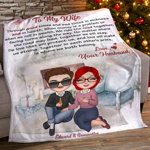 Together In Each Other's Arms Is Where We Both Belong, Valentine's Day Couple Husband & Wife Blanket - Blanket - GoDuckee