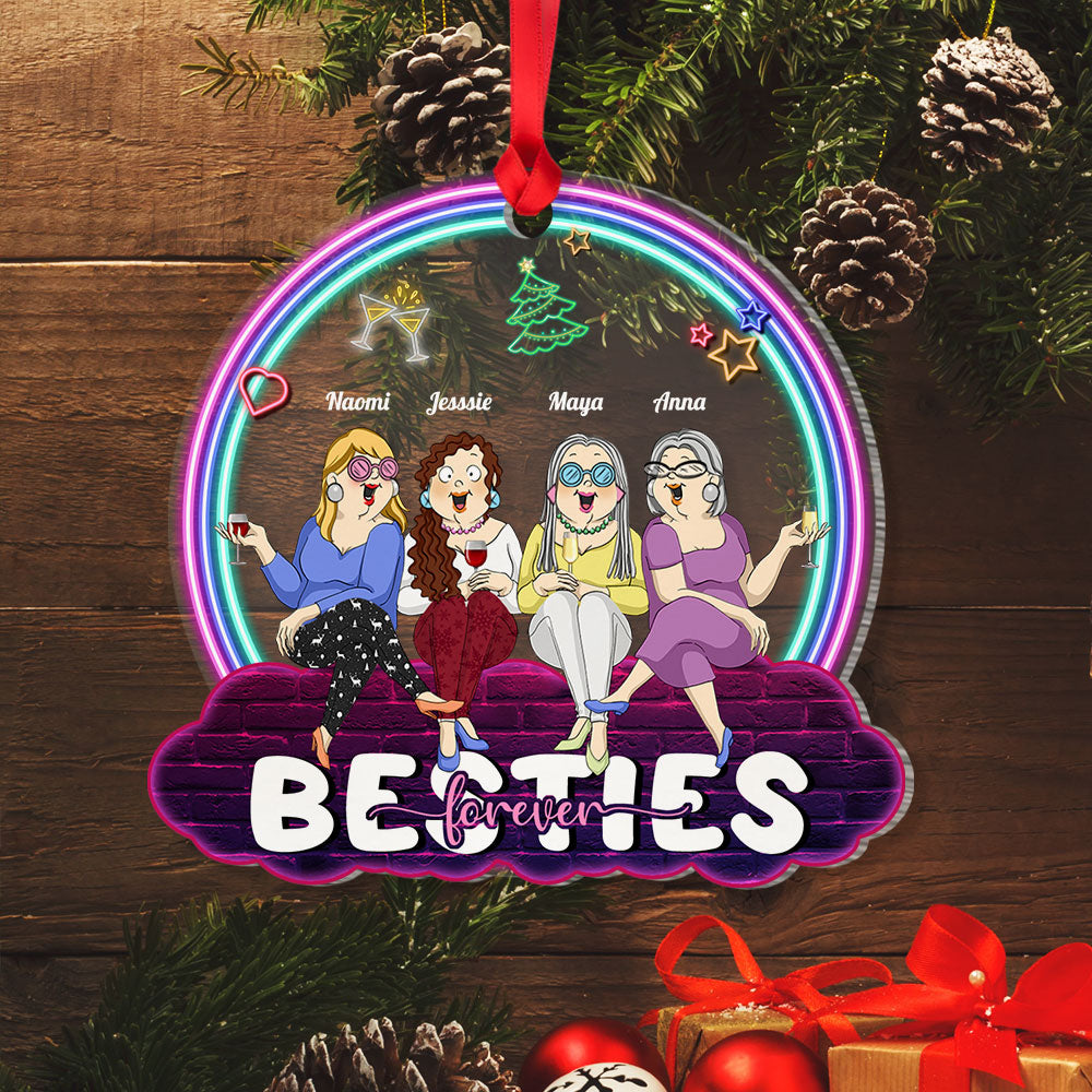 Besties Forever Personalized Christmas Ornament Gifts