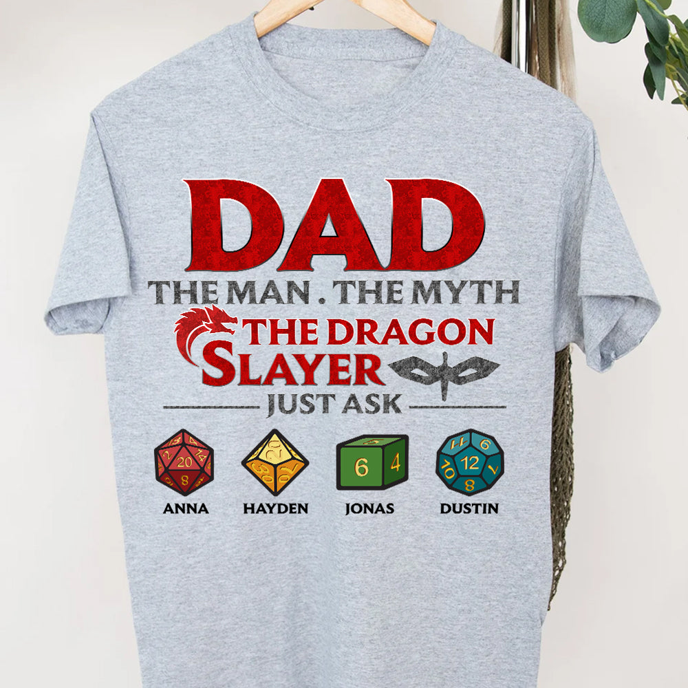 D&D Dad The Man The Myth, Personalized Shirts, Father's Day Gifts for Dads - Shirts - GoDuckee