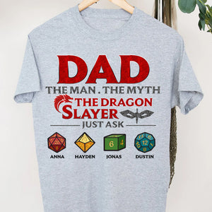 D&D Dad The Man The Myth, Personalized Shirts, Father's Day Gifts for Dads - Shirts - GoDuckee