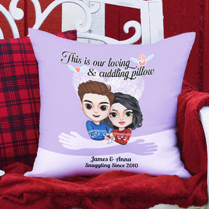 This Is Our Loving And Cuddling Pillow, Couple Cuddle Love Pillow - Pillow - GoDuckee