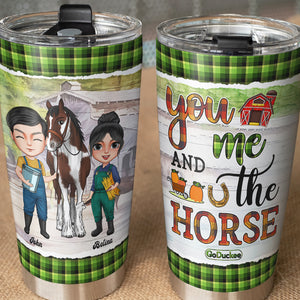 Couple You And Me The Horse - Personalized Tumbler Cup - Tumbler Cup - GoDuckee