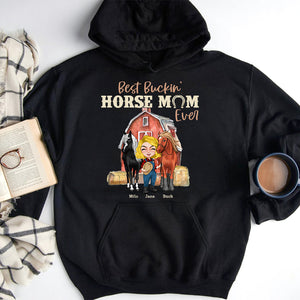 Best Buckin' Horse Mom Or Dad Ever T-shirt Hoodie Sweatshirt, Horse Breeder Gift - Shirts - GoDuckee