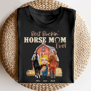 Best Buckin' Horse Mom Or Dad Ever T-shirt Hoodie Sweatshirt, Horse Breeder Gift - Shirts - GoDuckee