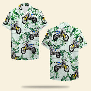 Custom Photo - Motocross Hawaiian Shirt - Floral Pattern - Hawaiian Shirts - GoDuckee