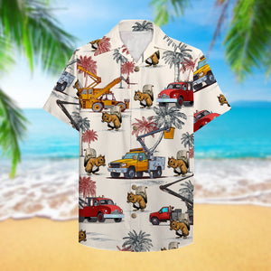 Lineman Hawaiian Shirt - The Cranes Pattern - Hawaiian Shirts - GoDuckee