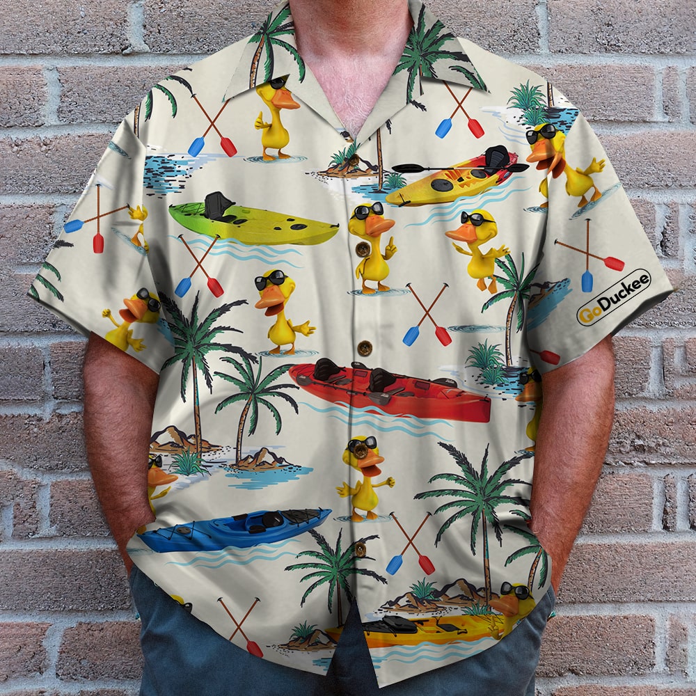 Kayak Tropical Vintage Hawaiian Shirt For Men, Hawaiian Shirt For