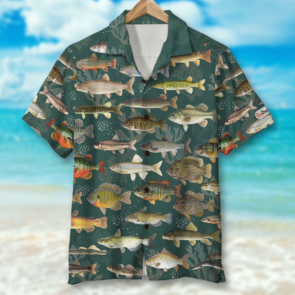 Fishing Freshwater Fishes, Hawaiian Shirt, Gifts for Fishing