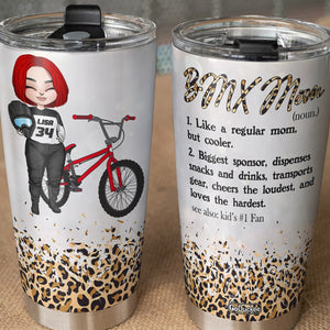 Personalized BMX Mountain Biking Tumbler - MTB Mom Definition - Tumbler Cup - GoDuckee