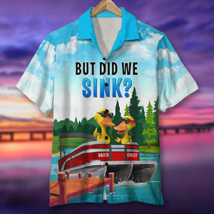 Pontoon Duck But Did We Sink?, Personalized Hawaiian Shirt, Summer Gift for Pontoon Lovers - Hawaiian Shirts - GoDuckee