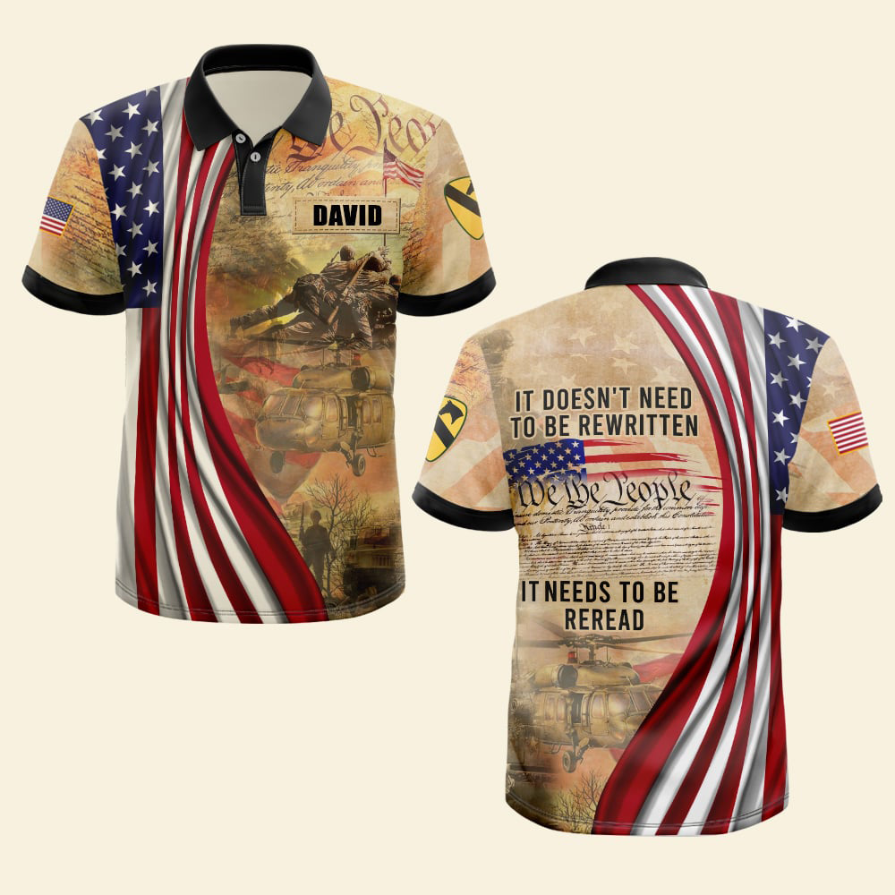 Personalized Veteran Polo Shirt - It Doesn't Need To Be Rewritten - AOP Products - GoDuckee