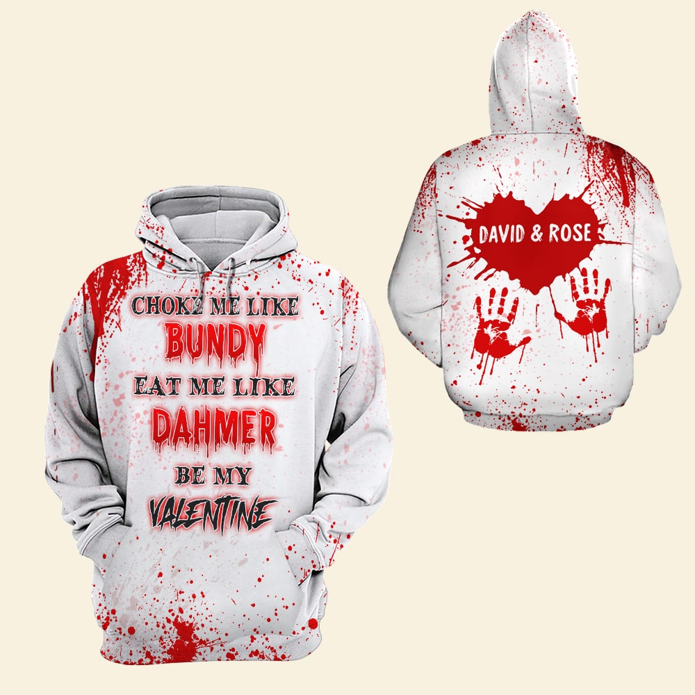 Horror Couple Choke Me Like Bundy Eat Me Like Dahmer - Personalized All Over Print Products - Gift for Couple - AOP Products - GoDuckee