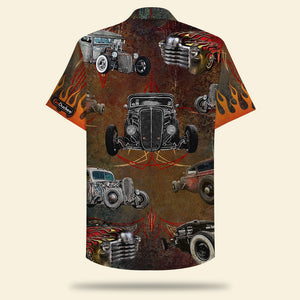 Personalized Hawaiian Shirt - Hot Rod Pattern - Hawaiian Shirts - GoDuckee