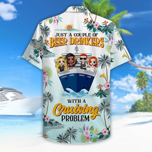 Personalized Cruising Friends Hawaiian Shirt - Just A Couple of Beer Drinkers - Hawaiian Shirts - GoDuckee