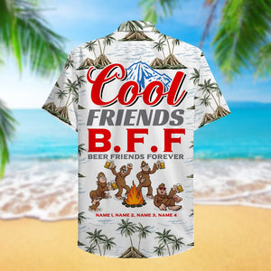 Personalized Bigfoot Friends Hawaiian Shirt - Cool friends BFF Beer Friends Forever - Hawaiian Shirts - GoDuckee