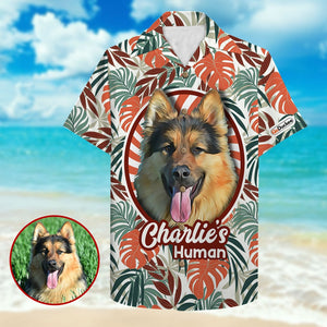 Custom Photo - Dog Lover Hawaiian Shirt - Floral Pattern - Hawaiian Shirts - GoDuckee