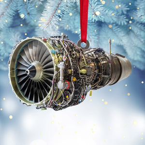Personalized Turbofan Aircraft Engine Ornament, Christmas Tree Decor - Ornament - GoDuckee