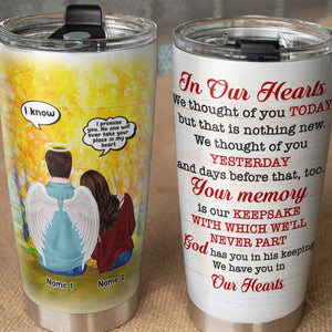 Memories Of Husband/Him in Heaven - Personalized Tumbler - I Miss You and Always There - Tumbler Cup - GoDuckee