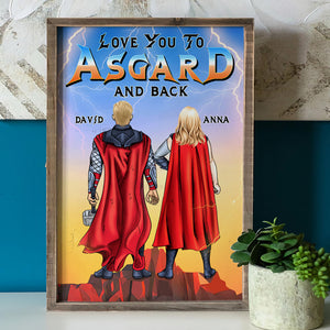 Love You To The Asgard and Back, Personalized Couple Canvas Print, Gift for Him/Her - Poster & Canvas - GoDuckee