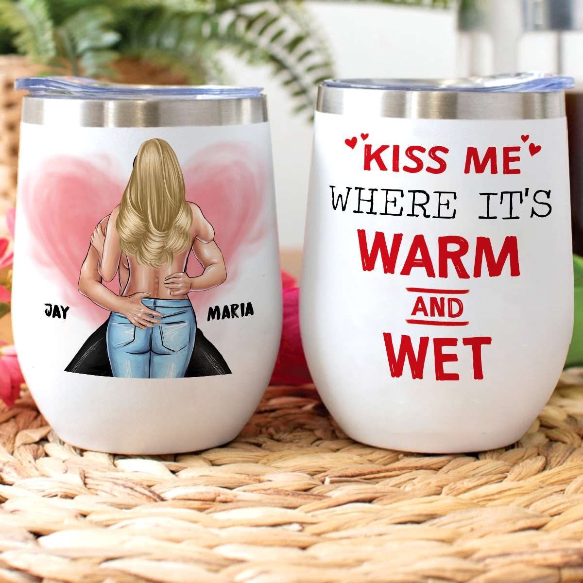 It's Not That I'm Horny Or Sexy, Naughty Couple Make Love Wine Tumbler Gift Valentine Day - Wine Tumbler - GoDuckee