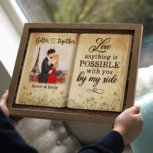 Anything Is Possible With You By My Side Personalized Couple Canvas Print, Gift For Couple - Poster & Canvas - GoDuckee