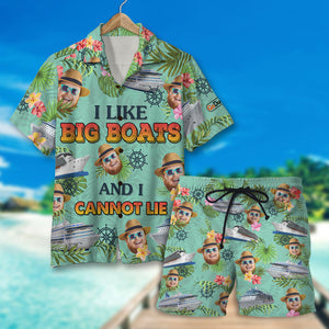 I Like Big Boats And I Cannot Lie - Custom Photo Hawaiian Shirt, Aloha Shirt and Men Beach Shorts - Hawaiian Shirts - GoDuckee