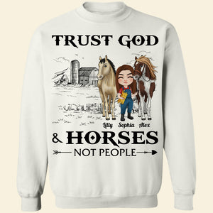 Trust God & Horses Not People, Bestfriend My Horse T-shirt Hoodie Sweatshirt - Shirts - GoDuckee