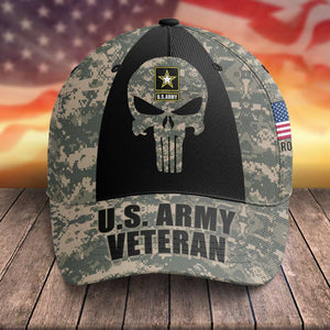 Military and American Flag, Personalized Classic Cap, Military Gift - Classic Cap - GoDuckee