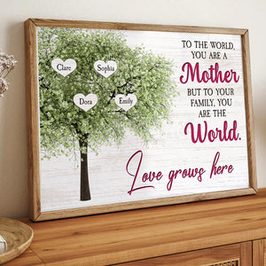 You Are The World, Personalized Family Canvas & Poster - Poster & Canvas - GoDuckee