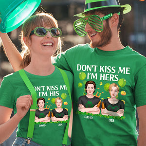 Don't Kiss Me - Personalized Shirts - Gift for Couple - Couple With Arms Crossed - Shirts - GoDuckee