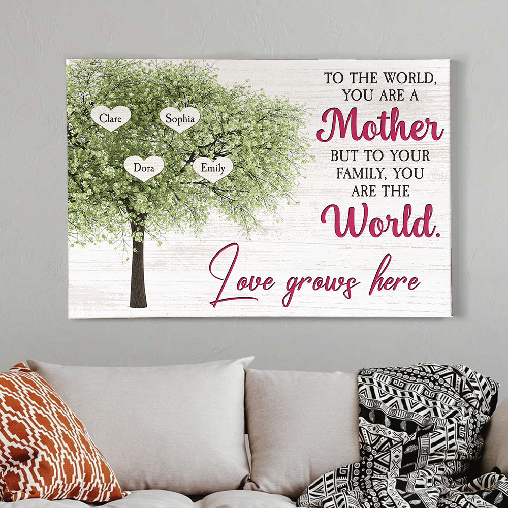 You Are The World, Personalized Family Canvas & Poster - Poster & Canvas - GoDuckee