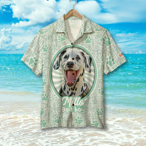 Custom Photo - Dog Lover Hawaiian Shirt - Floral Pattern - Hawaiian Shirts - GoDuckee