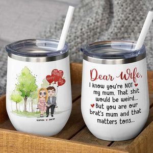 Happy Mother's Day, Personalized Couple Coffee Mug Wine Tumbler Accent Mug - Coffee Mug - GoDuckee