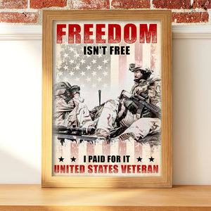 Custom Veteran Photo Canvas - My Time In Uniform Is Over But Being A Veteran Never Ends - Poster & Canvas - GoDuckee