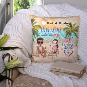 This Is Us, A Little Bit Cazy, Personalized Pillow, Gift For Couples - Pillow - GoDuckee