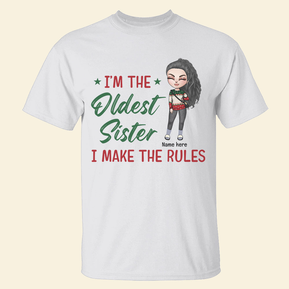 Sisters Christmas Make The Rules - Personalized Shirts - Shirts - GoDuckee