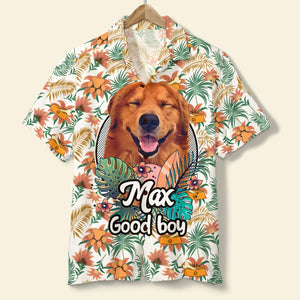 Custom Dog Face Hawaiian Shirt, Gift For Dog Lover, Dog Mom, Dog Dad - Hawaiian Shirts - GoDuckee