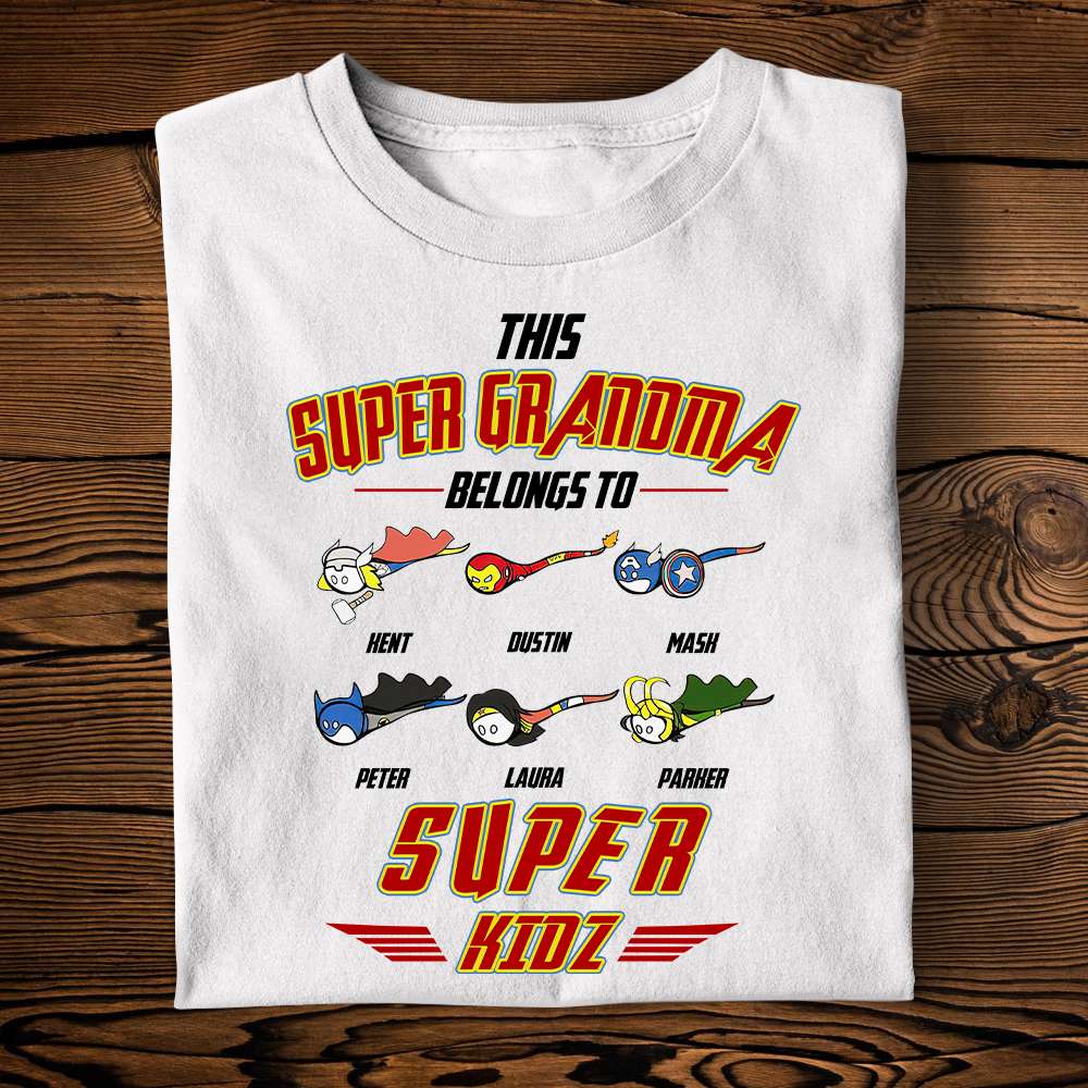 This Super Grandma Belongs To Super Kidz Personalized Shirts, Gift For Grandma, Grandpa - Shirts - GoDuckee