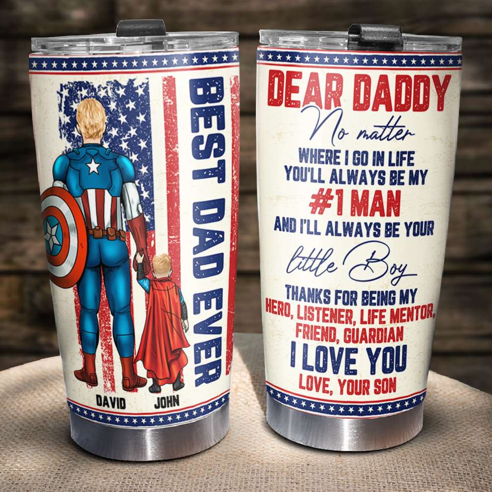 Super Daddy Family Gift 05NADT110423TM Personalized Family Tumbler - Tumbler Cup - GoDuckee