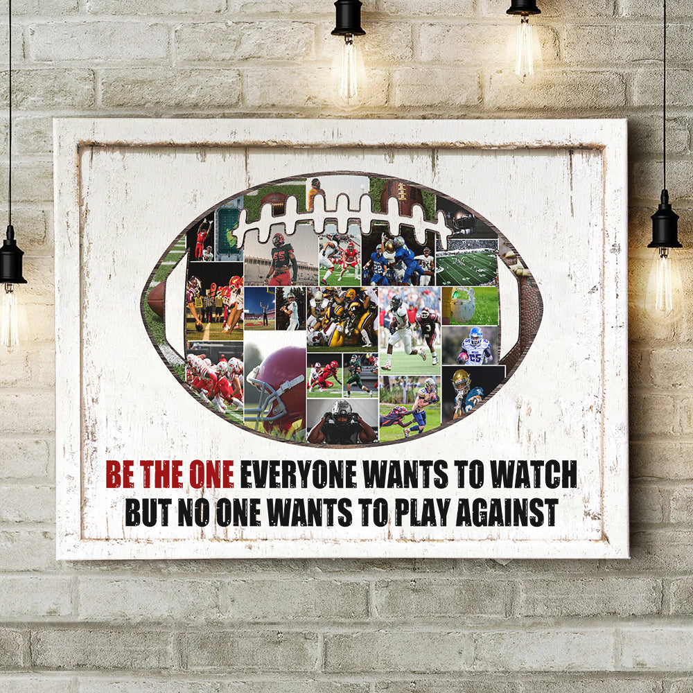 Football Player Custom Photo Personalized Canvas Poster - Poster & Canvas - GoDuckee