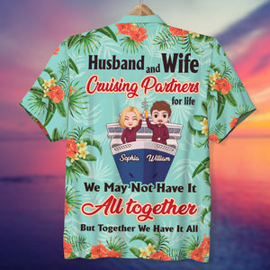 Husband And Wife Cruising Partners For Life, Couple Casual Shirt Hawaiian Shirt - Hawaiian Shirts - GoDuckee