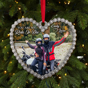 Riding Partners In Heart Custom Motorcycle Ornament, Christmas Tree Decor - Ornament - GoDuckee